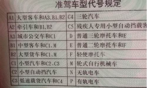 驾驶证a2能开什么车型_驾驶证b2能开什