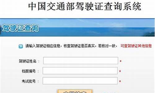 驾驶证查询系统官方网_驾驶证查询网官方网站